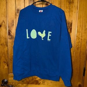 Blue Love Graphic womens Sweater